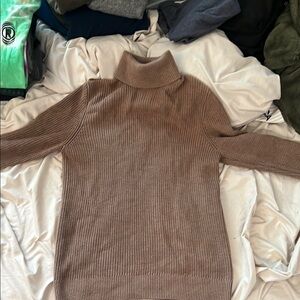 Women's Tan Turtleneck Sweater